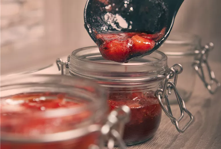 Erdbeermarmelade einkochen